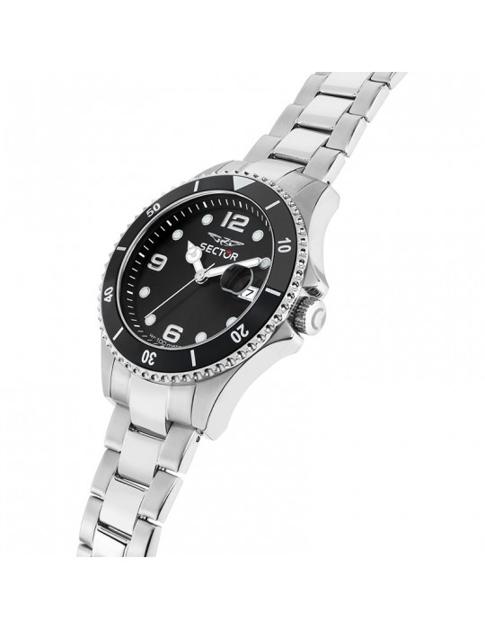 Orologio Sector - 230 - Tempo e Data - Silver - 39mm -Nero-R3253161048