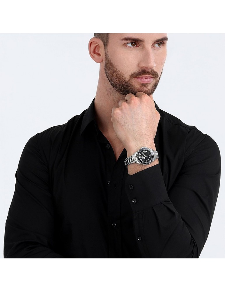 Orologio Sector - 230 - Tempo e Data - Silver - 39mm -Nero-R3253161048