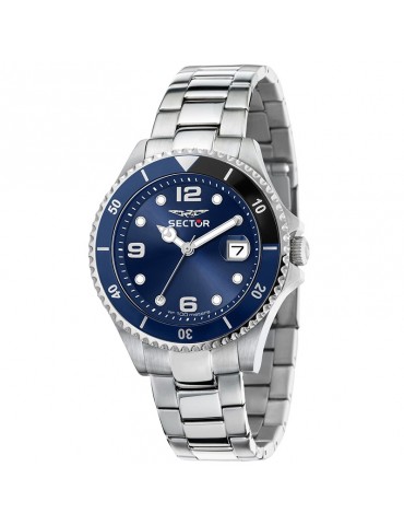 Orologio Sector - 230 - Tempo e Data - Silver - 39mm - Blu-R3253161049