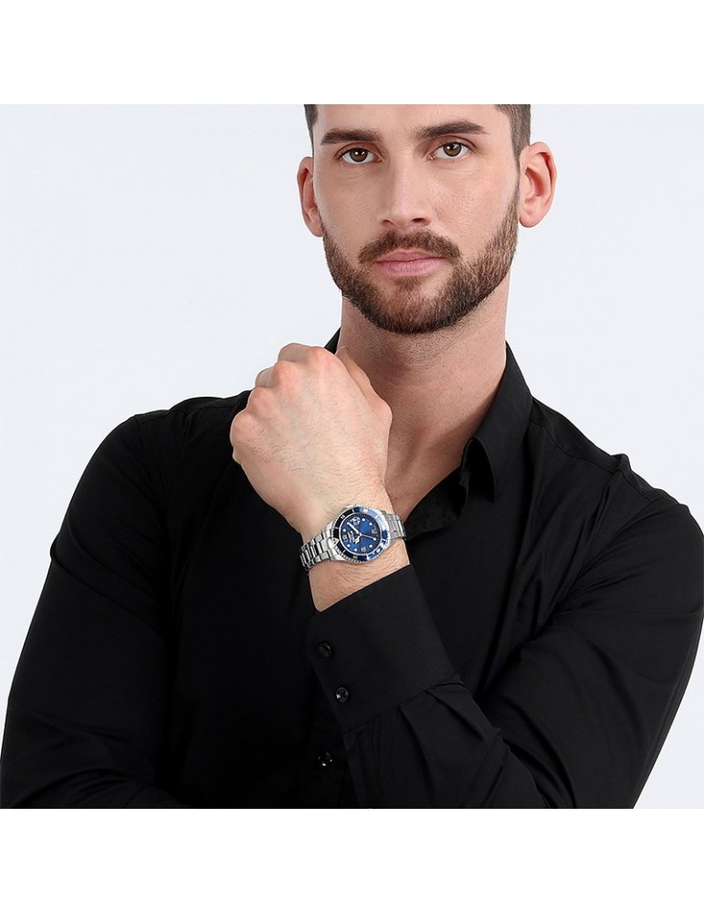Orologio Sector - 230 - Tempo e Data - Silver - 39mm - Blu-R3253161049