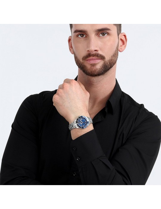 Orologio Sector - 230 - Tempo e Data - Silver - 39mm - Blu-R3253161049