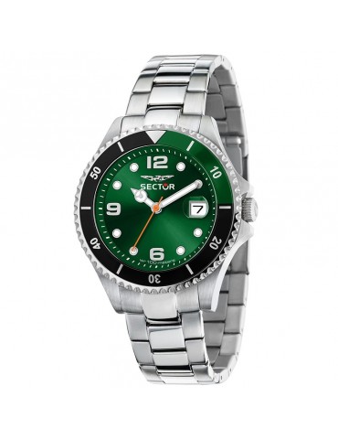 Orologio Sector - 230 - Tempo e Data - Silver - 39mm-Verde-R3253161050