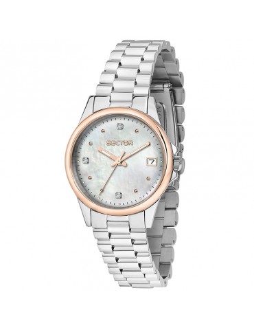 Sector Watch - 230 -Silver - 32mm -Mother of Pearl-Crystals-R3253161540