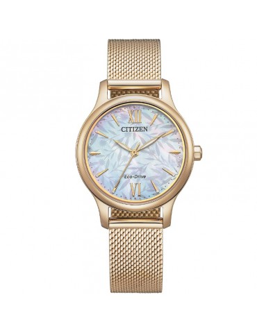 Citizen Woman's Watch - Lady Eco-Drive 30mm Rose Gold Mother of Pearl with Pattern - 0