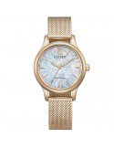 Citizen Woman's Watch - Lady Eco-Drive 30mm Rose Gold Mother of Pearl with Pattern - 0