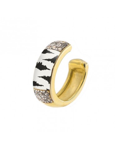Earcuff Rue Des Mille Donna - Zebrato con Zirconi - 0
