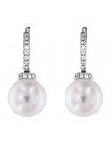 Coscia Pearl's Earrings - Australian South Sea in White Gold with Diamonds - 0
