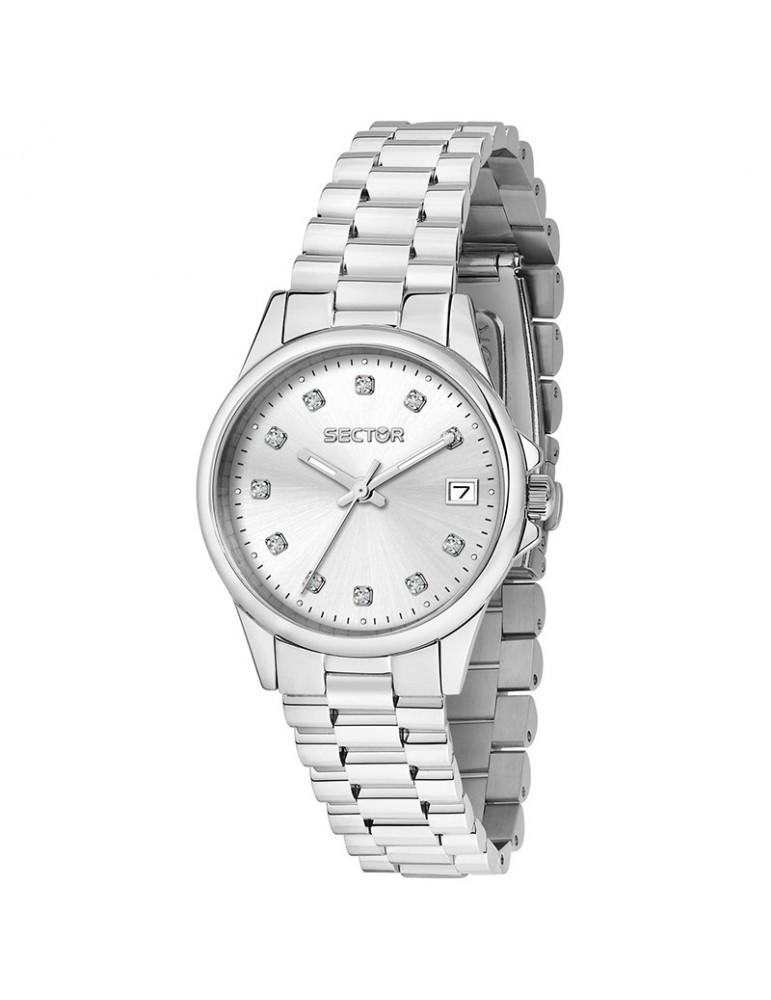 Orologio Sector - 230 - Silver -32mm-Cristalli agli Indici-R3253161542