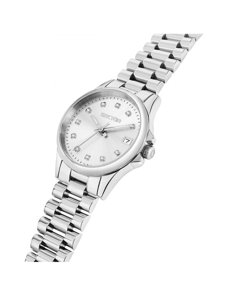 Orologio Sector - 230 - Silver -32mm-Cristalli agli Indici-R3253161542