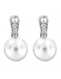Coscia Pearl's Earrings - Australian South Sea in White Gold with Diamonds - 0