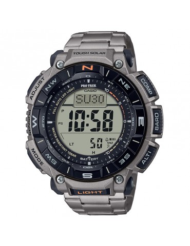 Orologio Casio - Pro Trek -Multifunzione-Solare-Silver-52mm-PRG340T7ER