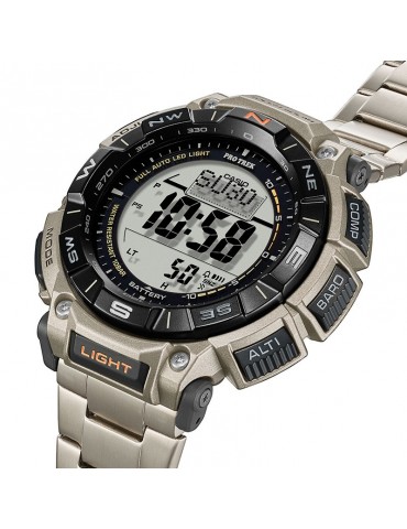 Orologio Casio - Pro Trek -Multifunzione-Solare-Silver-52mm-PRG340T7ER 2