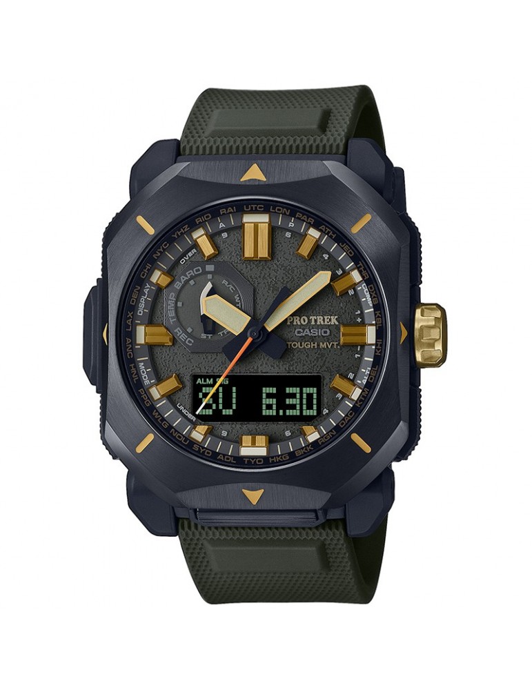 Casio Watch - Pro Trek - Solar - Green - 45mm - Black - PRW6900Y3ER
