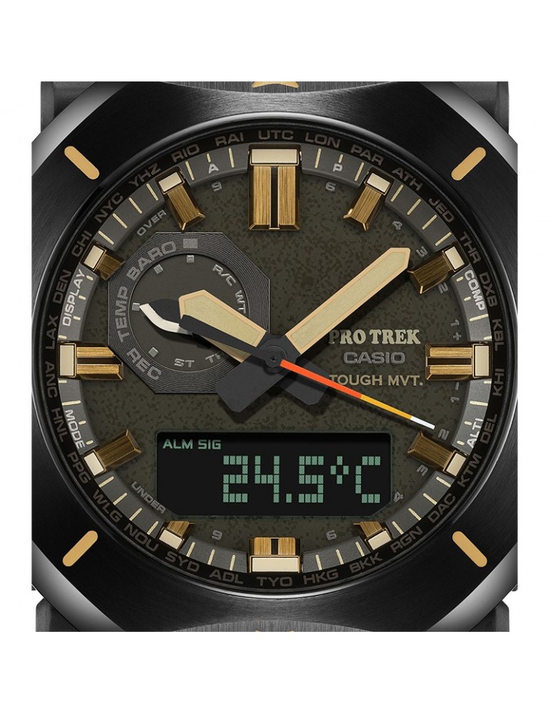 Casio Watch - Pro Trek - Solar - Green - 45mm - Black - PRW6900Y3ER