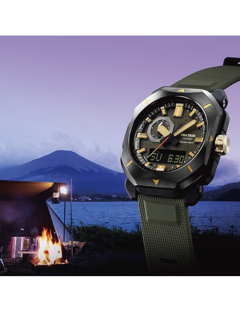 Casio Watch - Pro Trek - Solar - Green - 45mm - Black - PRW6900Y3ER