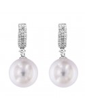 Coscia Pearl's Earrings - Australian South Sea in White Gold with Diamonds - 0