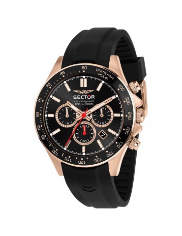 Orologio Sector - 230 - Cronografo - Nero - 43mm-Rose Gold-R3271661029