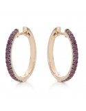 Orecchini Buonocore - Cerchietto - Oro Rosa - Rubini 0,26 ct - 228O01RP