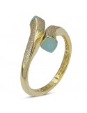 Boccadamo Bracelet - Caleida - Gold - Aqua Crystals-Zircons-KBR022DA