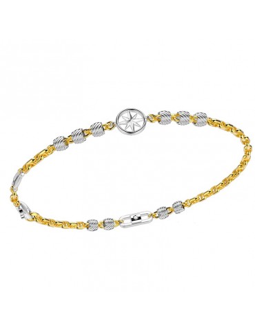 Zancan Bracelet for Men - Wind Rose in Yellow Gold with Natural Diamonds - 0