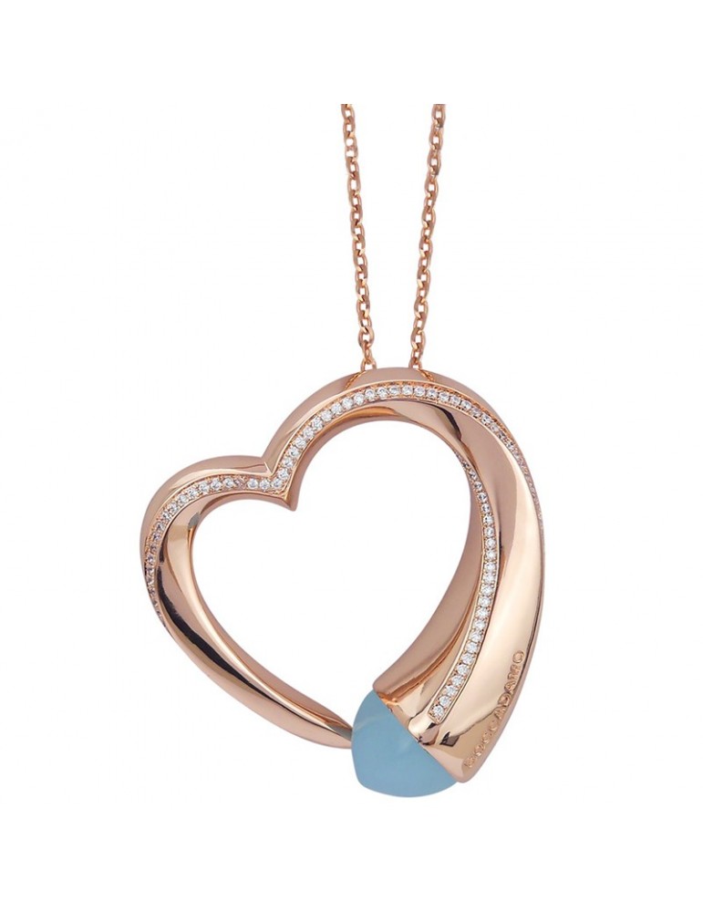 Collana Boccadamo - Caleida - Lunga - Cuore - Cristallo Acqua-KGR030RA