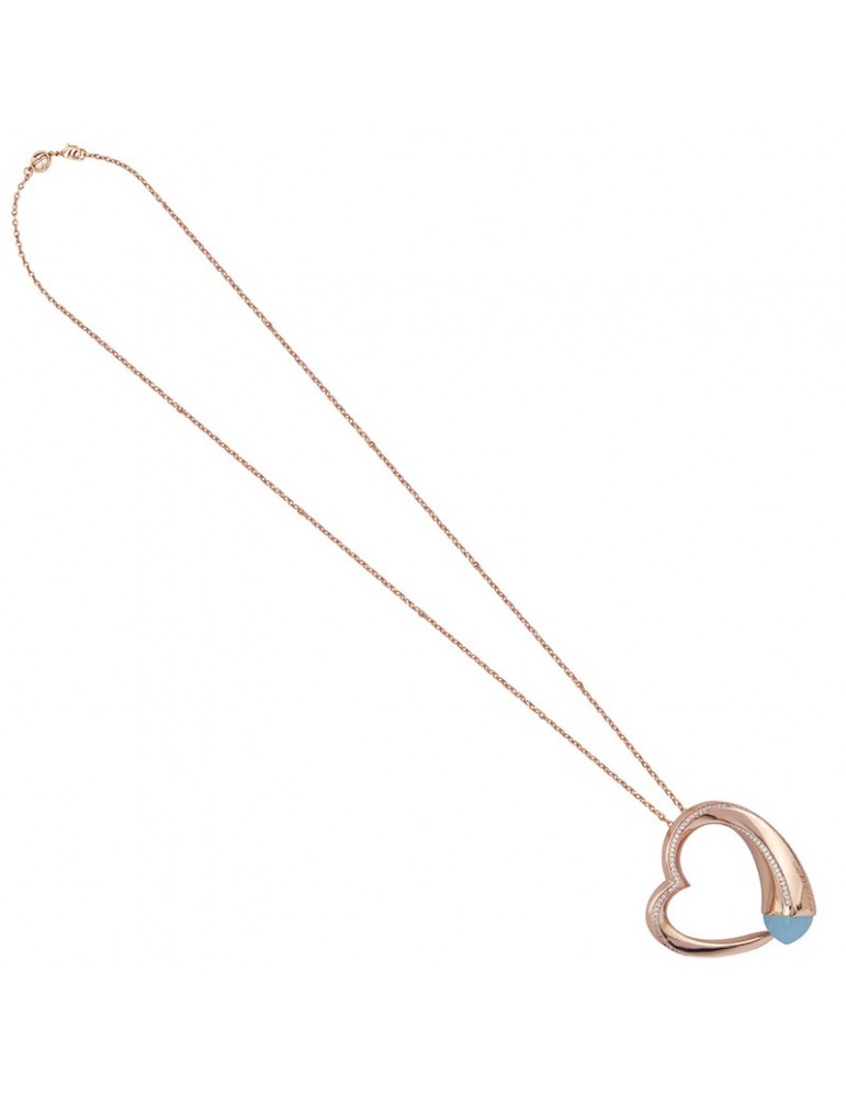 Collana Boccadamo - Caleida - Lunga - Cuore - Cristallo Acqua-KGR030RA
