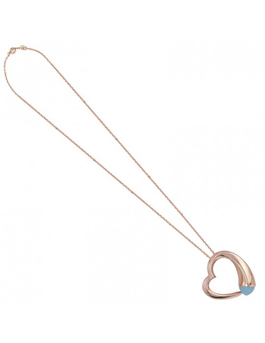 Collana Boccadamo - Caleida - Lunga - Cuore - Cristallo Acqua-KGR030RA