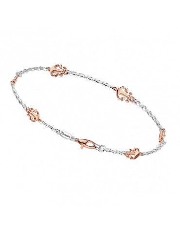 Bracciale Zancan - Insignia Explorer - Oro Bianco -Ancore-Rosè-EB697BR