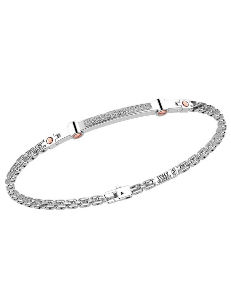 Bracciale Zancan - Insignia Gold - Oro Bianco - Diamanti - EB815BR