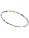 Zancan Bracelet for Men - in White Gold with Rood and Natural Diamonds - 0