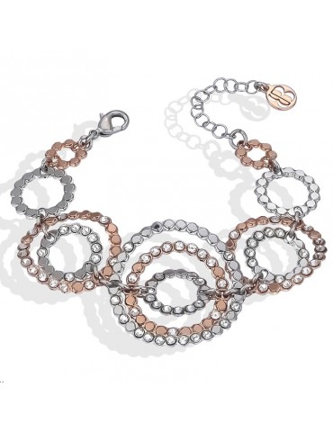 Boccadamo Bracelet - Magic Circle - Gold - Circles - Crystals-XBR926RS