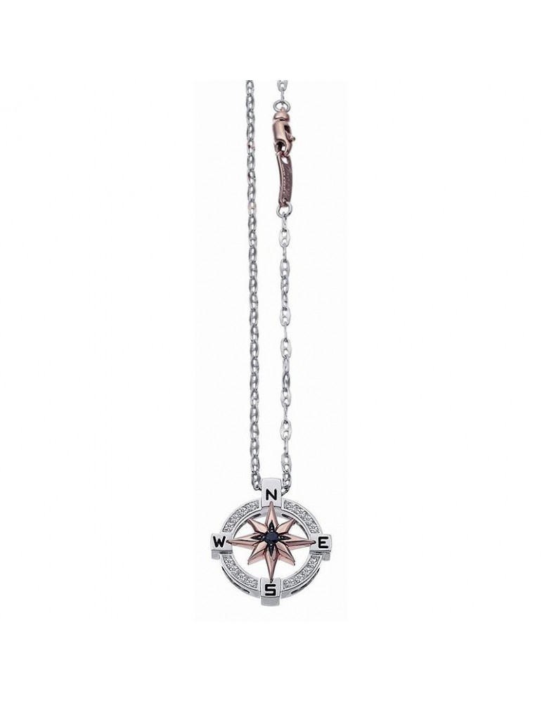 Collana Zancan - Insignia - Rosa dei Venti-Oro Bianco-Oro Rosa-EC293RB
