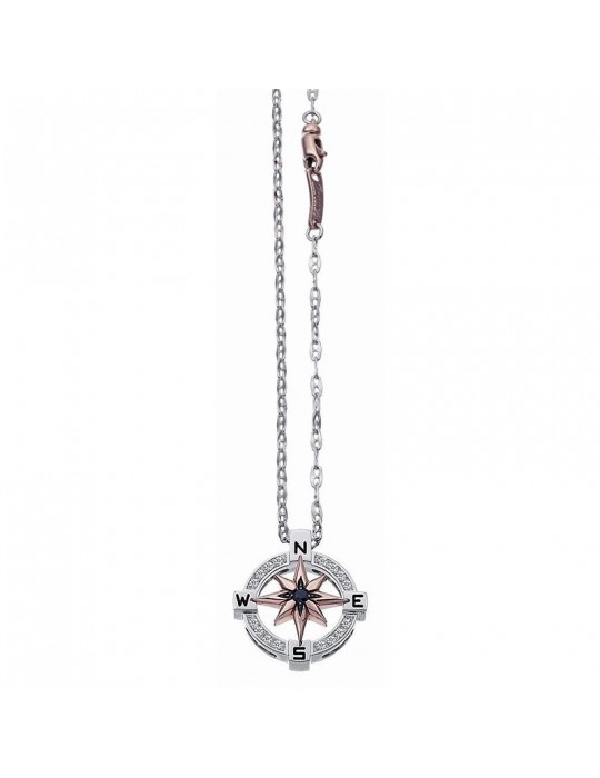 Collana Zancan - Insignia - Rosa dei Venti-Oro Bianco-Oro Rosa-EC293RB