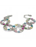 Boccadamo Bracelet - Magic Circle - Silver - Colored Crystals-XBR969