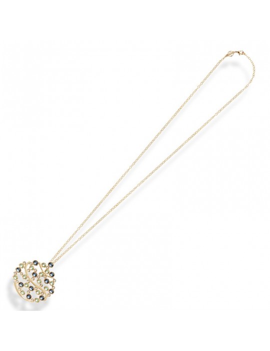 Boccadamo Necklace - Harem - Circular Element - Crystals - XGR582RS