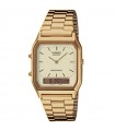 Casio Watch - Edgy Collection Multifunction with Analog and Digital Dial 38.8 mm x 29.8 mm Gold