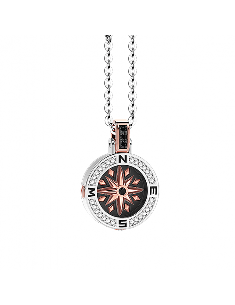Collana Zancan - Insignia Explorer - Rosa dei Venti - Oro Bianco - EC618BR