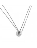 Salvini Woman's Necklace - in 18K White Gold with Pendant and 0,38 carat Natural Diamonds - 0