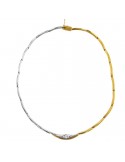 Salvini Woman's Necklace - in 18K White and Yellow Gold with Eye and Natural Diamonds - 0