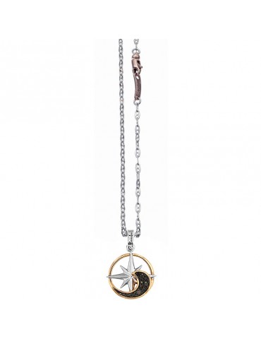 Zancan moon with diamonds man's gold necklace - 0
