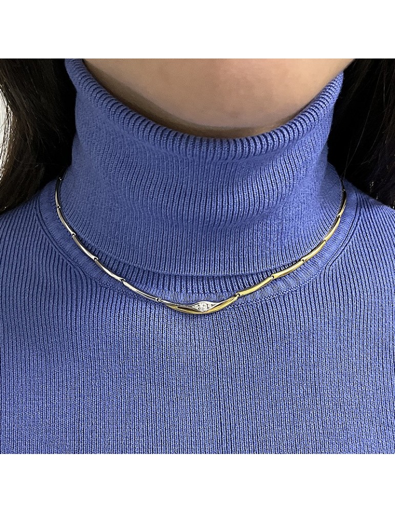 Collana Salvini - Oro Bicolore 18 carati - Occhio - Diamanti - SCB28264