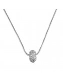 Salvini Woman's Necklace - in 18K White Gold with Pendant and 0.19 carat Natural Diamonds - 0