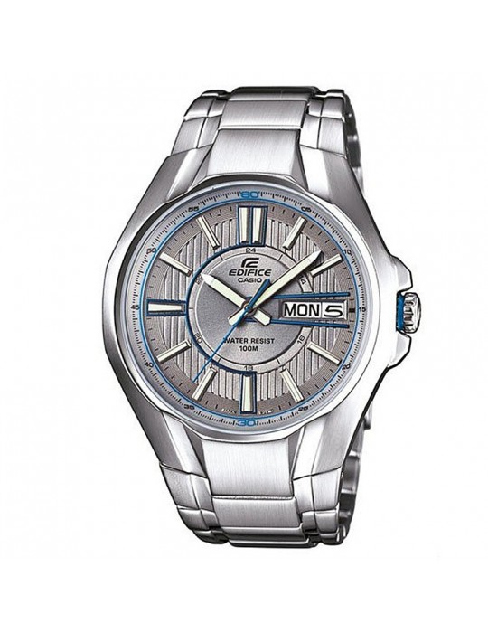 Orologio Casio - Edifice - Tempo e Data - 44mm -Grigio-Blu-EF133D7AVEF