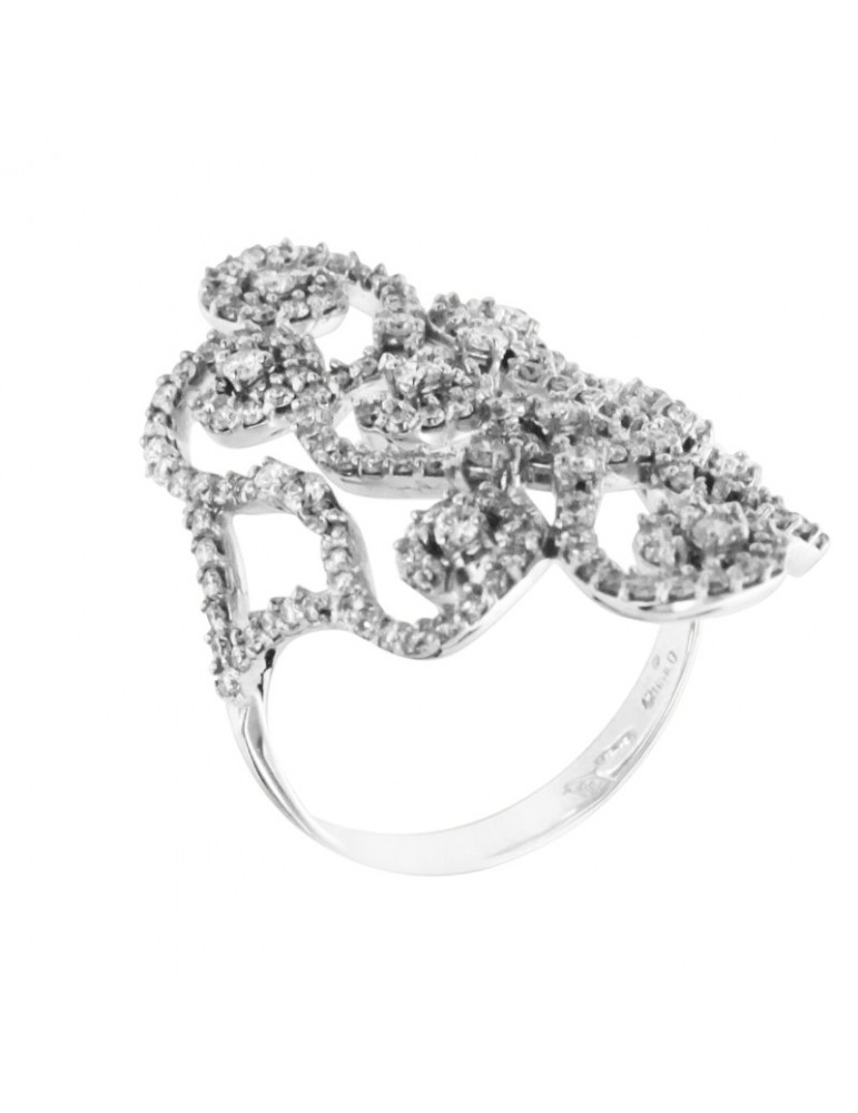 Anello Chirico - Fantasia - Oro Bianco 18 carati - Diamanti Naturali 1,61 ct