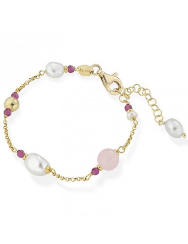 Bracciale Lelune Glamour-Cristelle Summer-Perle-Spinelli Viola-LGBR5182