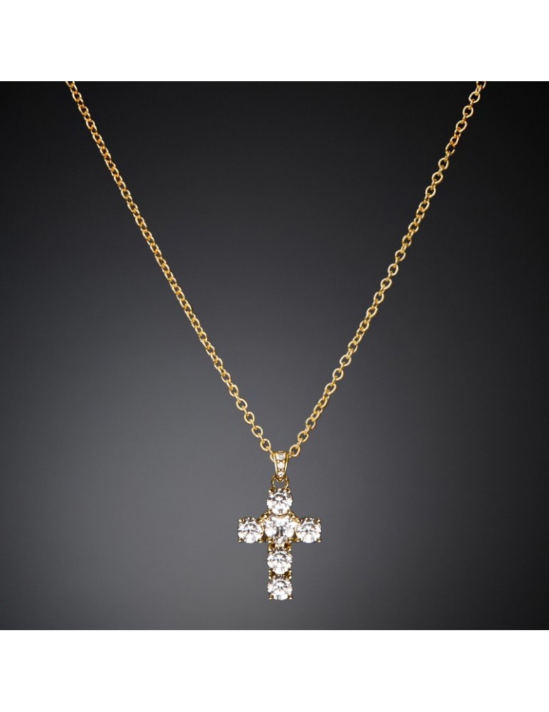 Chiara Ferragni Women's Necklace Gold Crosses with Bold Cross