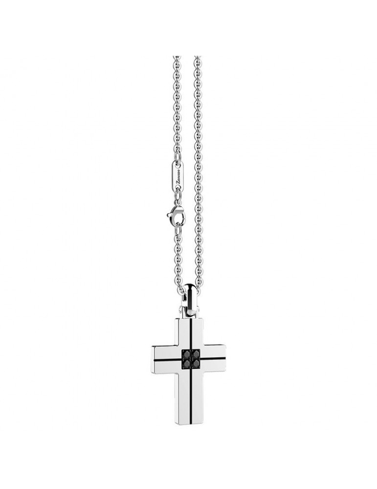 ZANCAN NECKLACE WITH CROSS AND SPINELLI - 0