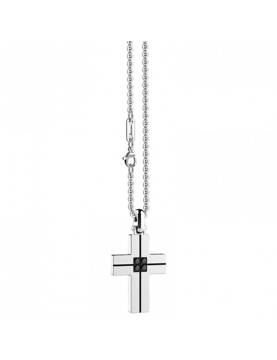 Collana Zancan Uomo - Hi-Teck - Acciaio - Pendente - Croce - EHC119