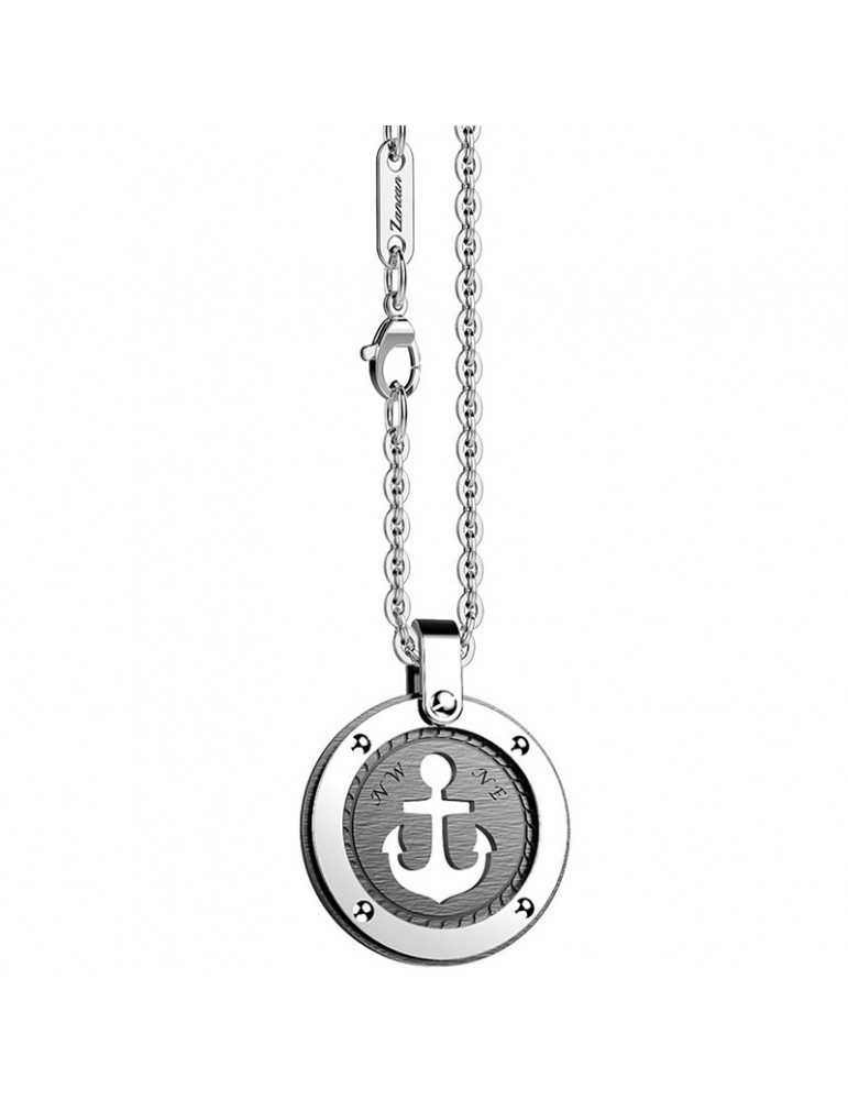Collana Zancan Uomo - Hi-Teck - Acciaio - Pendente - Ancora - EHC138