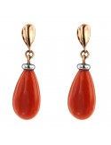 Orecchini Silvia Kelly - Pendenti - Oro Rosa - Goccia - Corallo Rosso - OR538/79L2